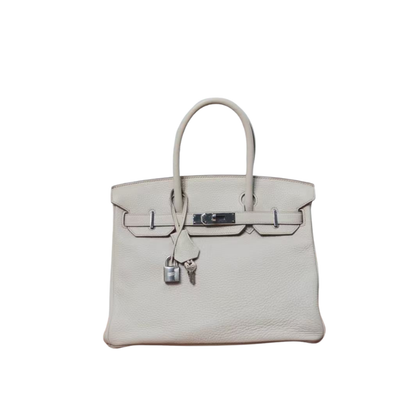 Pre-Owned Hermès Birkin 30 Beton Togo leather with Palladium Hardware SZ3032607194035