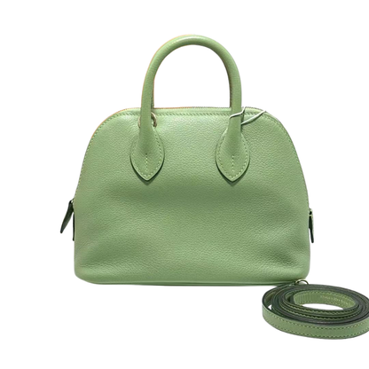 Pre-Owned HERMÈS Bolide 1923 Mini Bag in the avocado green shade known as Vert Criquet SZ6062607275229
