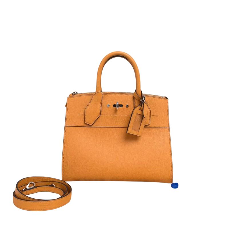 Pre-Owned Louis Vuitton City Steamer PM in orange (often referred to as the color "Safran") crafted from Taurillon leather SZ3102605233927