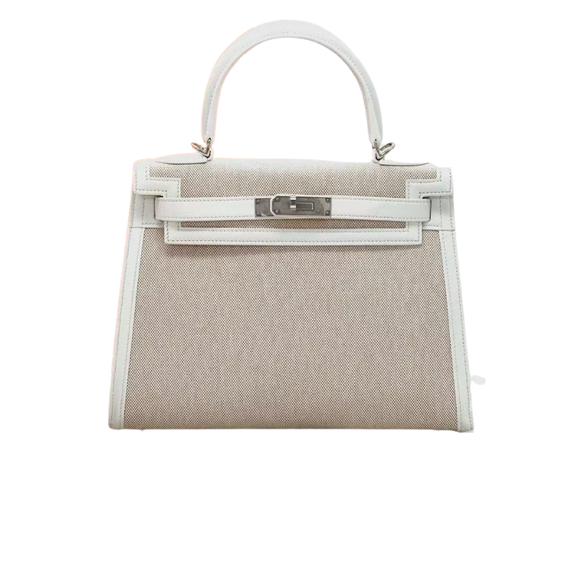 Pre-Owned Hermès Kelly 28 in Canvas and Leather SZ3072607193948