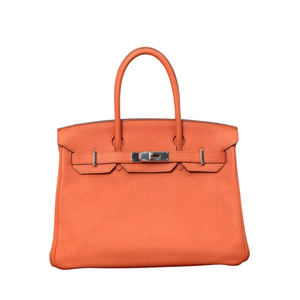 Pre-Owned Hermès Birkin 30 Handbag in signature Hermès Orange SZ3042607204181