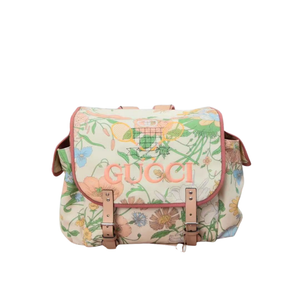 Pre-Owned Gucci Kids Tennis Motif Floral Print Canvas Diaper Backpack SZ3062607275200