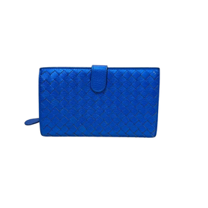 Pre-Owned Bottega Veneta Intrecciato French Flap Long Wallet N23876452