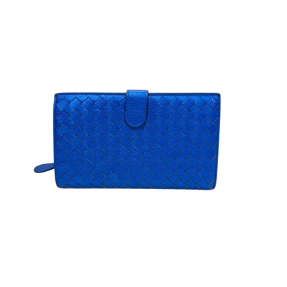 Pre-Owned Bottega Veneta Intrecciato French Flap Long Wallet N23876452