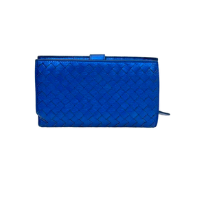 Pre-Owned Bottega Veneta Intrecciato French Flap Long Wallet N23876452