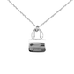 Pre-Owned Hermès Amulettes Constance Pendant Necklace crafted in 18K White Gold with Full Pavé Diamonds SZ3022607275244