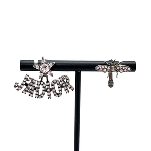 Pre-Owned Dior J'Adior Asymmetric Bee & Star Stud Earrings SZ3032601264270