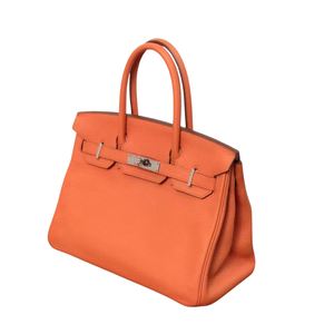 Pre-Owned Hermès Birkin 30 Handbag in signature Hermès Orange SZ3042607204181