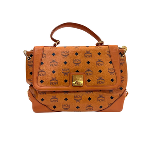 Pre-Owned MCM Visetos Flap Messenger Bag (Satchel Style) N23804950