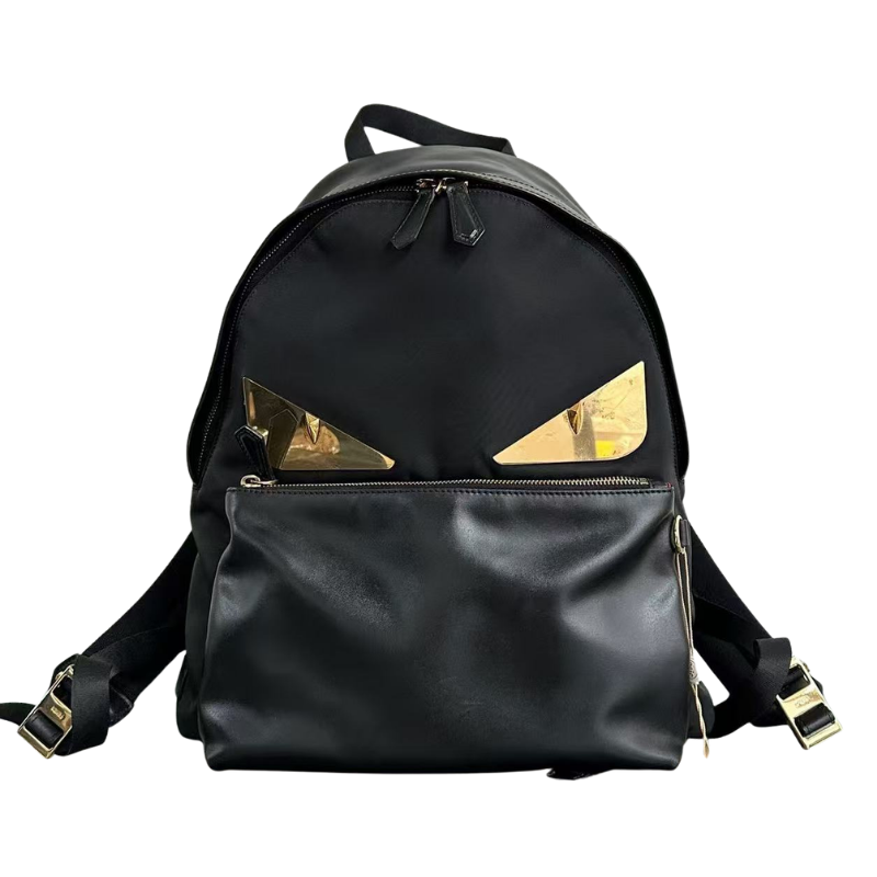 Pre-Owned  Fendi Black "Monster Eyes" backpack SZ3032606274832