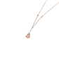 Pre-Owned QEELIN Wulu 18K Gold, Pink Opal, and Diamond Gourd Necklace (Model: ABE1468T) SZ6042606264690