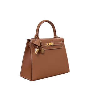 Pre-Owned Hermès Kelly 25 Sellier in Gold (Gold Brown) with Gold Hardware SZ3032607265078