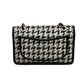 Pre-Owned CHANEL Classic Flap Medium Houndstooth Woven Bag SZ3072606264589