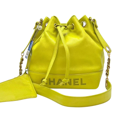 Pre-Owned Chanel Grained Leather Drawstring Bucket Bag SZ3072606173173