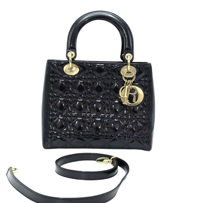 Pre-Owned Medium Lady Dior (also referred to as a "5-slot" or "5-grid" size) SZ3072604050798