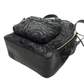 Pre-Owned Versace backpack featuring elaborate Medusa embroidery and a gold chain strap SZ3102607020336