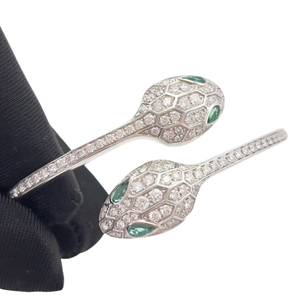 Pre-Owned BVLGARI Serpenti Seduttori White Gold Double-Headed Bracelet SZ3042606234048