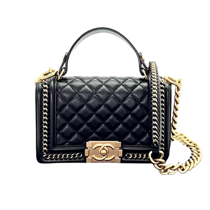Pre-Owned CHANEL Chain Around Boy Bag with Top Handle SZ3052606234040