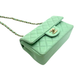 Pre-Owned CHANEL Mint Green Gold-Hardware CF "Big Mini" Shoulder/Crossbody Bag SZ6042607204204