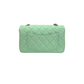 Pre-Owned CHANEL Mint Green Gold-Hardware CF "Big Mini" Shoulder/Crossbody Bag SZ6042607204204