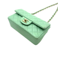 Pre-Owned CHANEL Mint Green Gold-Hardware CF "Big Mini" Shoulder/Crossbody Bag SZ6042607204204