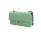 Pre-Owned CHANEL Mint Green Gold-Hardware CF "Big Mini" Shoulder/Crossbody Bag SZ6042607204204