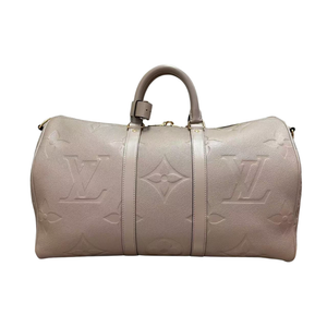 Pre-Owned  Louis Vuitton Keepall Bandoulière 45 in "Elephant Grey" (officially known as Tourterelle or Turtledove) a luxury travel bag SZ3022602213370