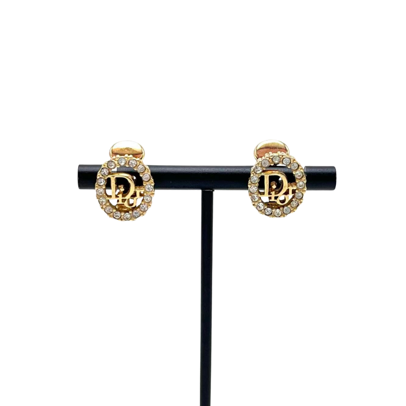 Pre-Owned Christian Dior oval openwork earrings SZ3022605142463