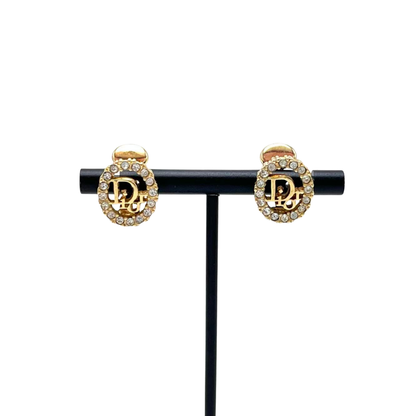 Pre-Owned Christian Dior oval openwork earrings SZ3022605142463