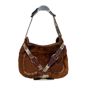 Pre-Owned Fendi Vintage Caramel Ombré Calf Hair Selleria Baguette N23905500