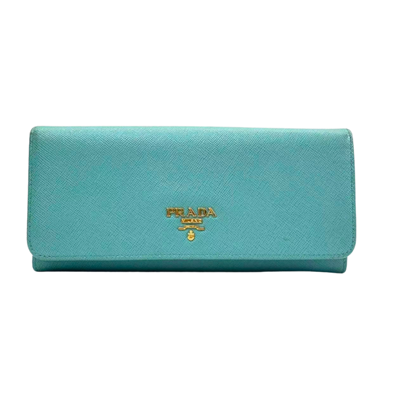 Pre-Owned Prada Saffiano Metal Leather Continental Flap Wallet N23859400