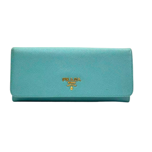 Pre-Owned Prada Saffiano Metal Leather Continental Flap Wallet N23859400