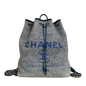 Pre-Owned  CHANEL Deauville Large Drawstring Backpack SZ3032606213660