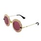 Pre-Owned Gucci GG0113S "L'Aveugle Par Amour" round-frame sunglasses SZ3042601010059