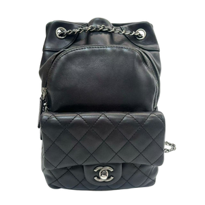 Pre-Owned Chanel Duma Quilted Flap Drawstring Bucket Backpack N23411598
