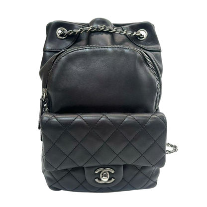 Pre-Owned Chanel Duma Quilted Flap Drawstring Bucket Backpack N23411598