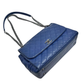 Pre-Owned  CHANEL Blue Quilted Chain Flap Bag, often part of the "In The Business" or "Stitched Covered CC" collections SZ604251030348