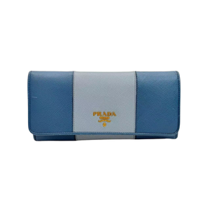 Pre-Owned Prada Color-block Saffiano Flap Long Wallet N23571097