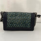 Pre-Owned Chanel Le Boy Medium Tweed Green Black Flap Shoulder/Crossbody Bag N24471005