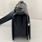 Pre-Owned Chanel Le Boy Medium Tweed Green Black Flap Shoulder/Crossbody Bag N24471005