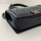 Pre-Owned Chanel Le Boy Medium Tweed Green Black Flap Shoulder/Crossbody Bag N24471005