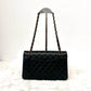 Pre-Owned CHANEL Classic Double Flap Medium 25 Black Lambskin Gold Hardware | 2018 (24 Series) | wwl 21296136