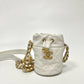 Pre-Owned Chanel 22A Mini Drawstring Bucket Bag | White Caviar & Gold Hardware | Full Set N21766683