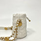 Pre-Owned Chanel 22A Mini Drawstring Bucket Bag | White Caviar & Gold Hardware | Full Set N21766683