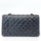 Pre-Owned Chanel Classic Double Flap Medium 25 Black Caviar Silver Hardware