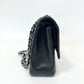 Pre-Owned Chanel Classic Double Flap Medium 25 Black Caviar Silver Hardware