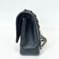 Pre-Owned Chanel Classic Double Flap Medium 25 Black Caviar Silver Hardware