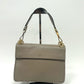 Pre-Owned Fendi Kan F Logo Taupe Smooth Leather Shoulder Crossbody Bag N24472035