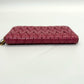 Pre-Owned Miu Miu Matelassé Lambskin Zip-Around Wallet (Fuchsia) /N25217148