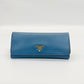 Pre-Owned Prada Saffiano Leather Flap Wallet (Navy Blue) /N25205371